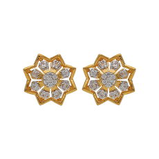 NAKSHATRA ELEGANT WHITE STONE STUD